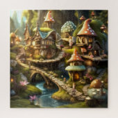Schattigee Fantasy Gnome Mushroom Fairy Tale Puzze Legpuzzel (Verticaal)