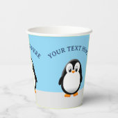 Schattigee Fat Penguin Tekening Papieren Bekers (Achterkant)