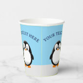 Schattigee Fat Penguin Tekening Papieren Bekers (Rechts)
