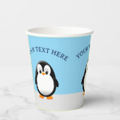 Schattigee Fat Penguin Tekening Papieren Bekers (Voorkant)
