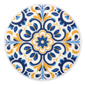 Schattigee faux tegel Spaans Keramische Knop (Voorkant)