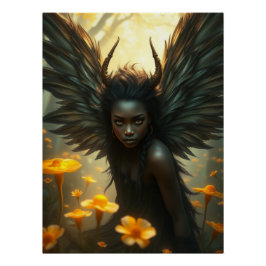 Schattigee Feathered Fairy Art Perfect Poster