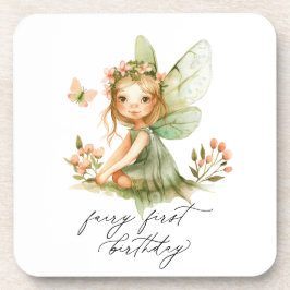 Schattigee fee eerste verjaardag bier onderzetter