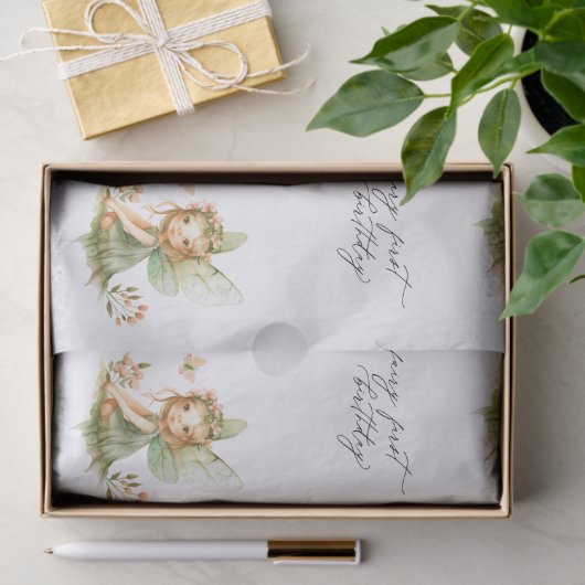 Schattigee fee eerste verjaardag tissuepapier (Geschenk)