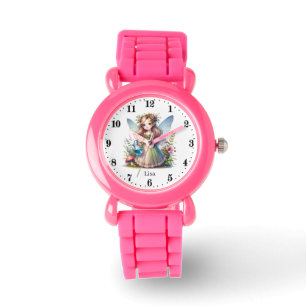 Schattigee fee naam toevoegen meisjes Horloge