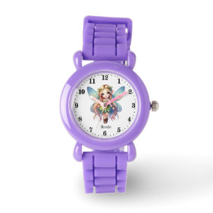 Schattigee fee naam toevoegen meisjes Horloge