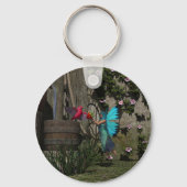 Schattigee fee voeden een vogel sleutelhanger (Achterkant)