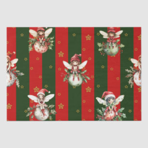 Schattigee feeën op kerstversiering tissuepapier