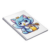 Schattigee feeënkat eet rauwe honing notitieboek (Rechterzijde)