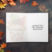 Schattigee feestelijke cupcakes Happy Thanksgiving Kaart