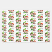 Schattigee feestelijke  Elfen Kerst Inpakpapier Vel (Voorkant)