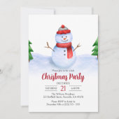 Schattigee feestelijke sneeuwpop Kinder kerstfeest Kaart (Voorkant)