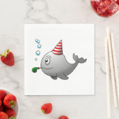 Schattigee feestwalvis Verjaardag Servet (Insitu)