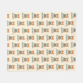 Schattigee Feline Pattern Waterverf Kattennaam Fleece Deken (Voorkant (Horizontaal))
