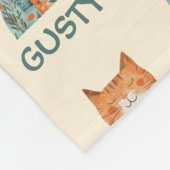 Schattigee Feline Pattern Waterverf Kattennaam Fleece Deken (Hoek)
