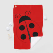 Schattigee felrode sportieve dame bug golfhanddoek (Insitu)