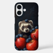 Schattigee Ferret Baby Animal Peeking Fruit Initia Case-Mate iPhone Case (Achterkant)