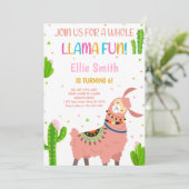 Schattigee Fiesta Party Kaart voor meisjes of peut (Staand voorkant)