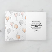 Schattigee fietsbloemen Bunting geschenken dochter Kaart (Binnen)