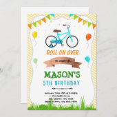 Schattigee fietsuitnodiging kaart (Voorkant / Achterkant)