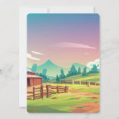 Schattigee Filly in Cowboy Pet Verjaardag Kaart (Achterkant)