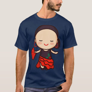 Schattigee Flamenco Dancer in Traditional Dress T-shirt