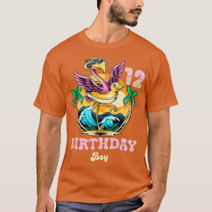 Schattigee Flamingo 12e Verjaardagsjongen T-shirt