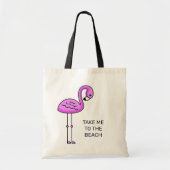 Schattigee Flamingo aangepaste tekst canvas tassen (Voorkant)