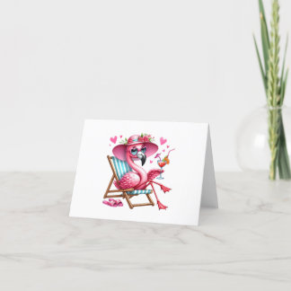 Schattigee Flamingo clipart Bedankkaart