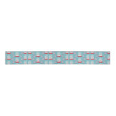 Schattigee flamingo wereldbollen grosgrain lint (Voorkant)