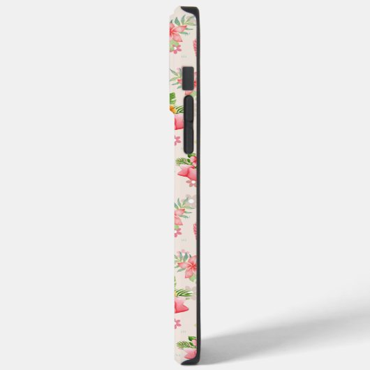 Schattigee flamingo's en tropische bloemen Case-Mate iPhone case (Achterkant / Links)