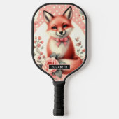 Schattigee Floral Baby Fox Pickleball Paddle (Achterkant)