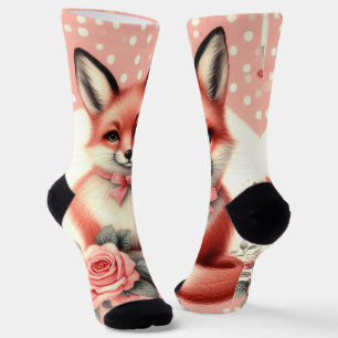 Schattigee Floral Baby Fox Sokken