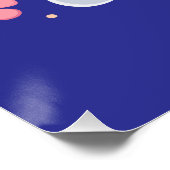 Schattigee Floral Ghost Kawaii Halloween Ghost Perfect Poster (Hoek)