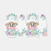Schattigee Floral Zoo oerwoud Animals Verjaardag W Bedankdoosjes (Uitgevouwen)