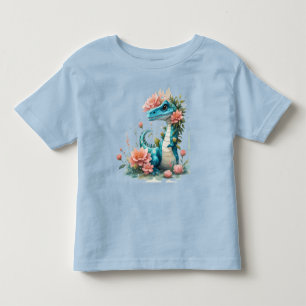 Schattigee Florale dinosaurus Kinder Shirts