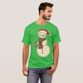 Schattigee flossen sneeuwpop t-shirt (Voorkant volledig)
