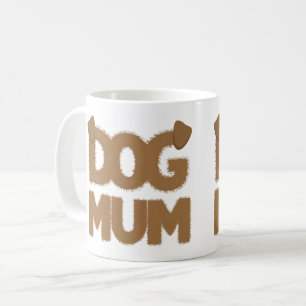 Schattigee fluffy "dog mum" zin met hondenoren car koffiemok