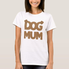 Schattigee fluffy "dog mum" zin met hondenoren car t-shirt