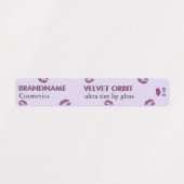 Schattigee Fluwelen Paarse Custom Lip Gloss Minima Labels (Design 1)