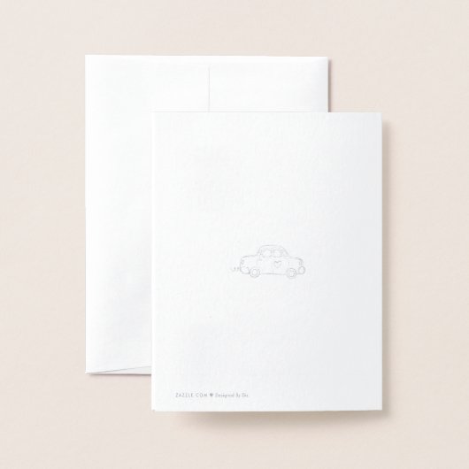 Schattigee Folie bruiloft uitnodiging (Met envelop)