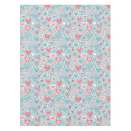 Schattigee Folk Bloemen Hart Dusty Blue Blush Pink Tafelkleed