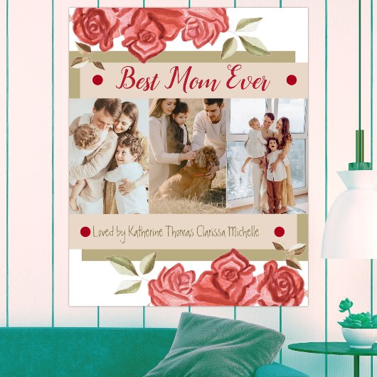 Schattigee foto Beste mam ooit Moederdag Afbeeldin Poster