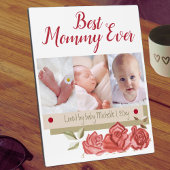 Schattigee fotocollage beste mam ooit eerste Moede Fotoplaat