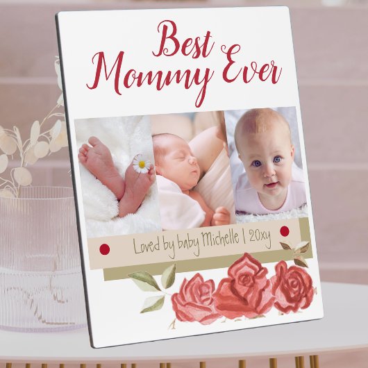 Schattigee fotocollage beste mam ooit eerste Moede Fotoplaat