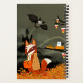 Schattigee Fox en Bat Sketch Journal Notitieboek (Achterkant)