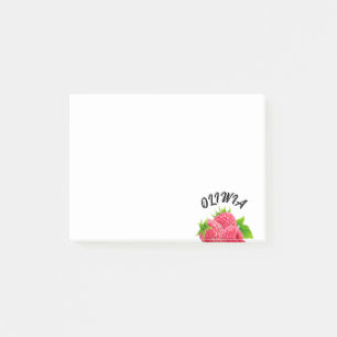 Schattigee framboos gepersonaliseerde Post-it noti Post-it® Notes