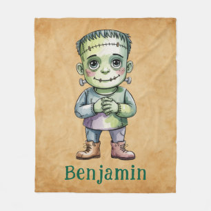 Schattigee Frankenstein Halloween Verjaardag Mash  Fleece Deken