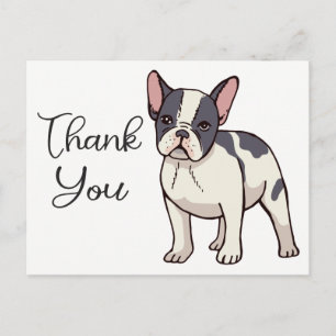 Schattigee Franse Bulldog Bedankt Frenchie Puppy D Briefkaart