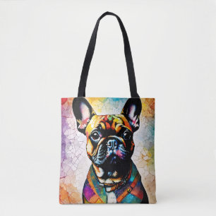 Schattigee Franse Bulldog "Frenchie" Kleurrijk Tas